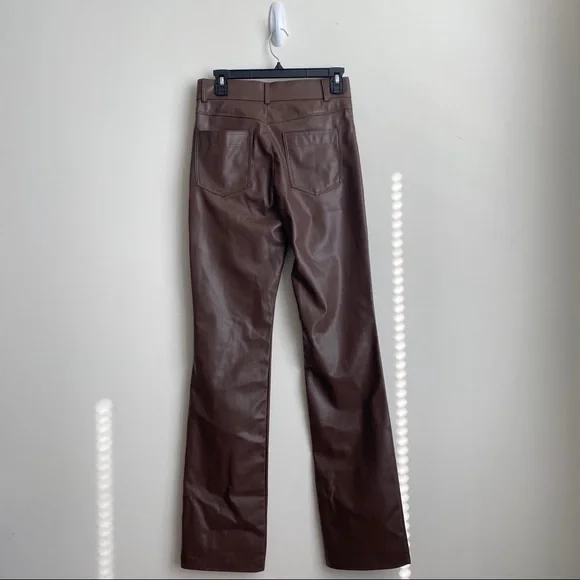 Zara 2 pcs set faux leather pants and bodysuit